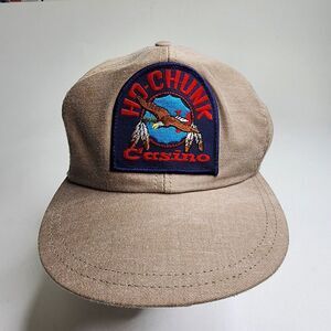 Vintage Ho Chunk‎ Casino Trucker Snapback Big Patch Bald Eagle Feather RCC USA